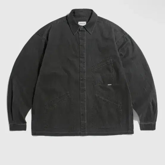 [BUNJANG] Espionage Black Shirt Jacket / 에스피오나지 91 work shirt jacket black