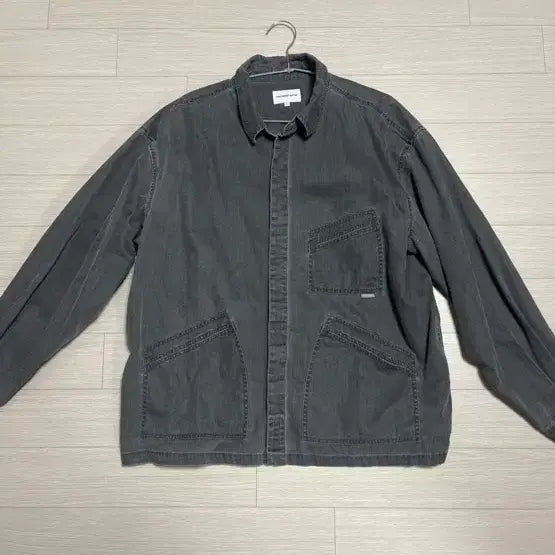 [BUNJANG] Espionage Black Shirt Jacket / 에스피오나지 91 work shirt jacket black