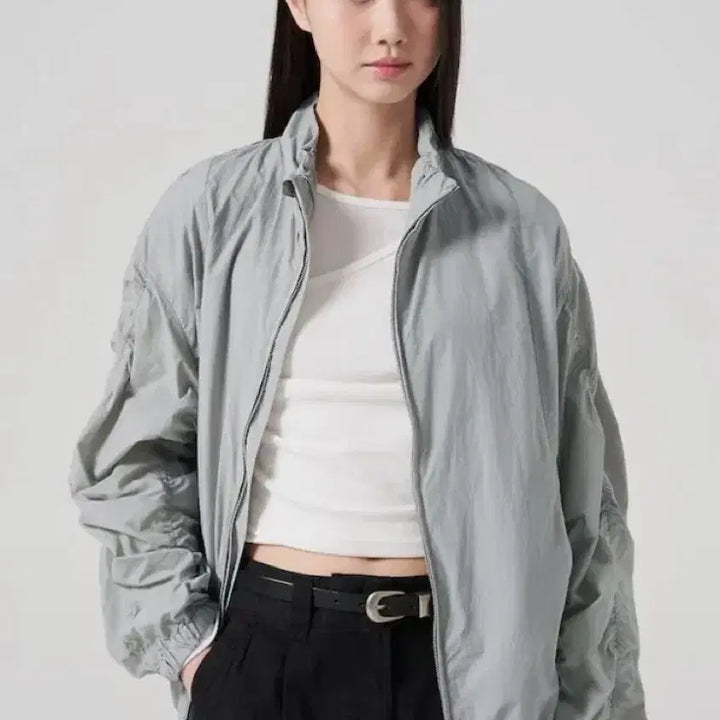 [BUNJANG] A Seconds Loose Fit Shirring Jacket / 에이세컨즈 루즈핏 셔링 간절기점퍼 아우터