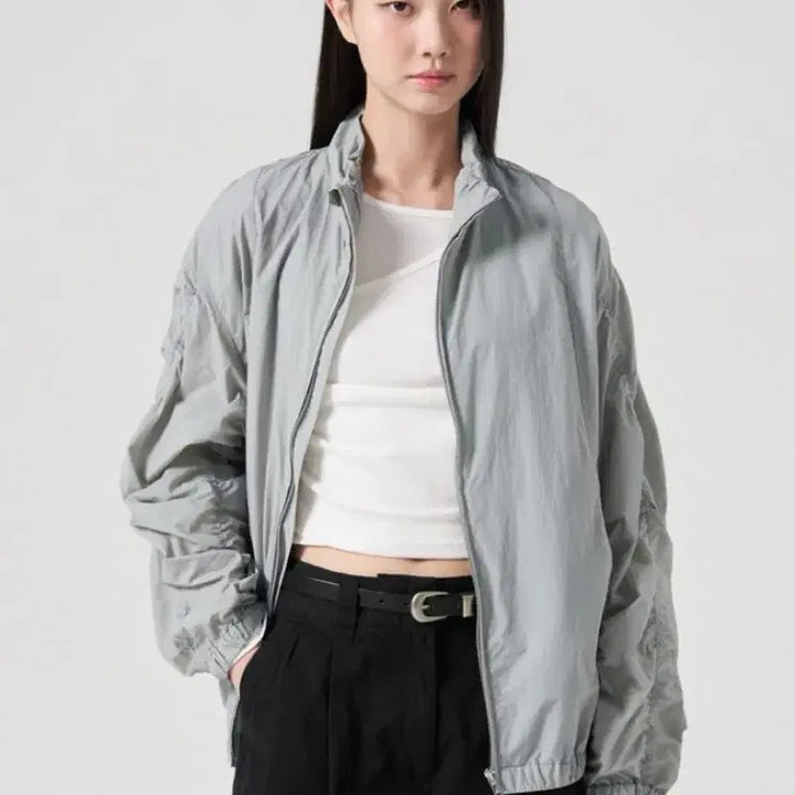 [BUNJANG] A Seconds Loose Fit Shirring Jacket / 에이세컨즈 루즈핏 셔링 간절기점퍼 아우터