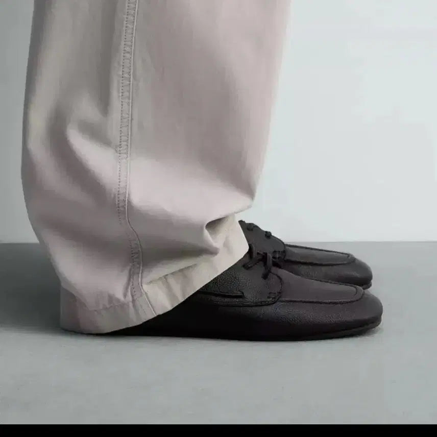 [BUNJANG] ZARA Leather Deck Shoes Black / 구매)자라 레더 데크 슈즈 블랙 44-45사이즈