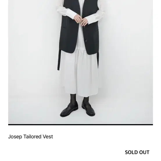 [BUNJANG] Eunoia Joseph Tailored Vest Black / 유노이아 조셉 테일러드 베스트 블랙