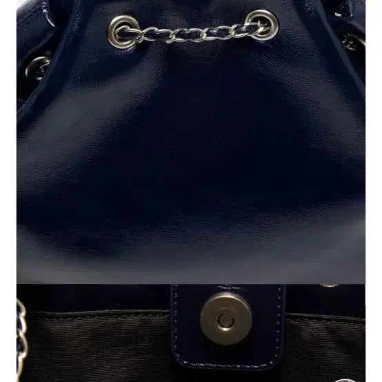 [BUNJANG] Couronne Chain Backpack Tote Shoulder Bag Dark Navy / 신상 쿠론 체인백팩 토트백 숄더백 다크네이비