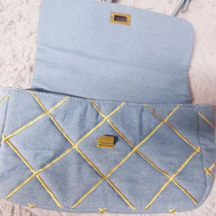 [BUNJANG] Denim Chain Crossbody Bag / 데님 체인 크로스백 숄더백