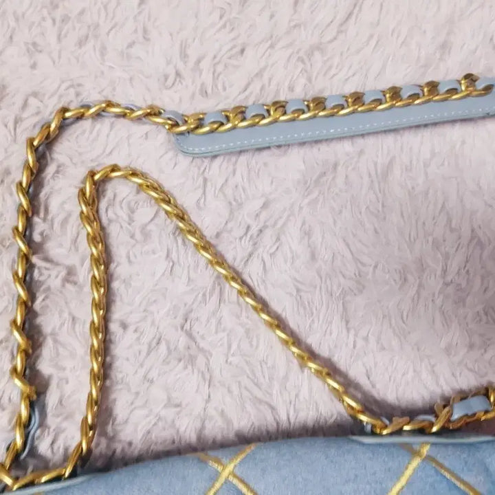 [BUNJANG] Denim Chain Crossbody Bag / 데님 체인 크로스백 숄더백