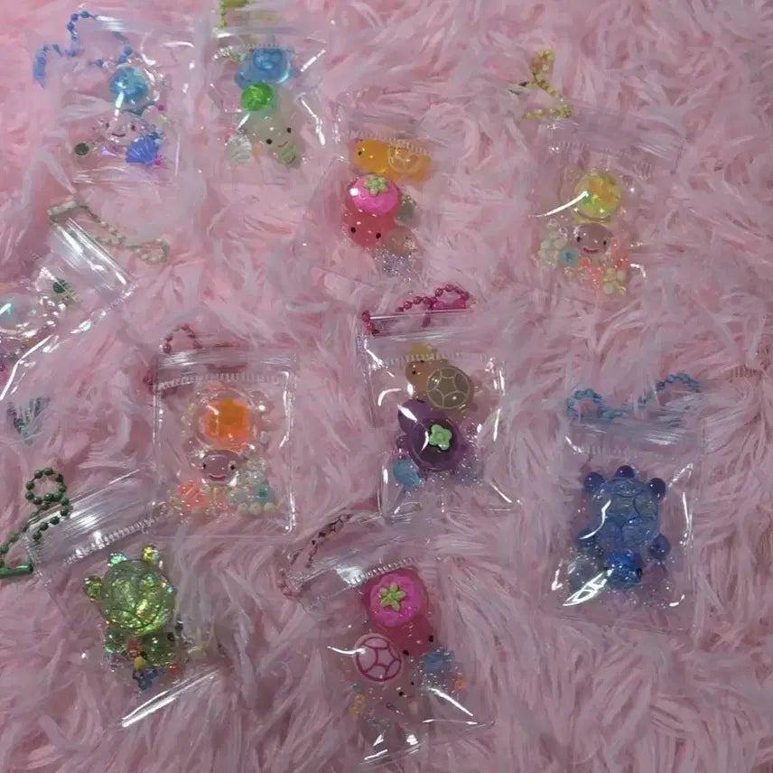 [BUNJANG] Random Turtle Charm Keyring (4+1) / 랜덤 거북이 행운 키링(4+1)