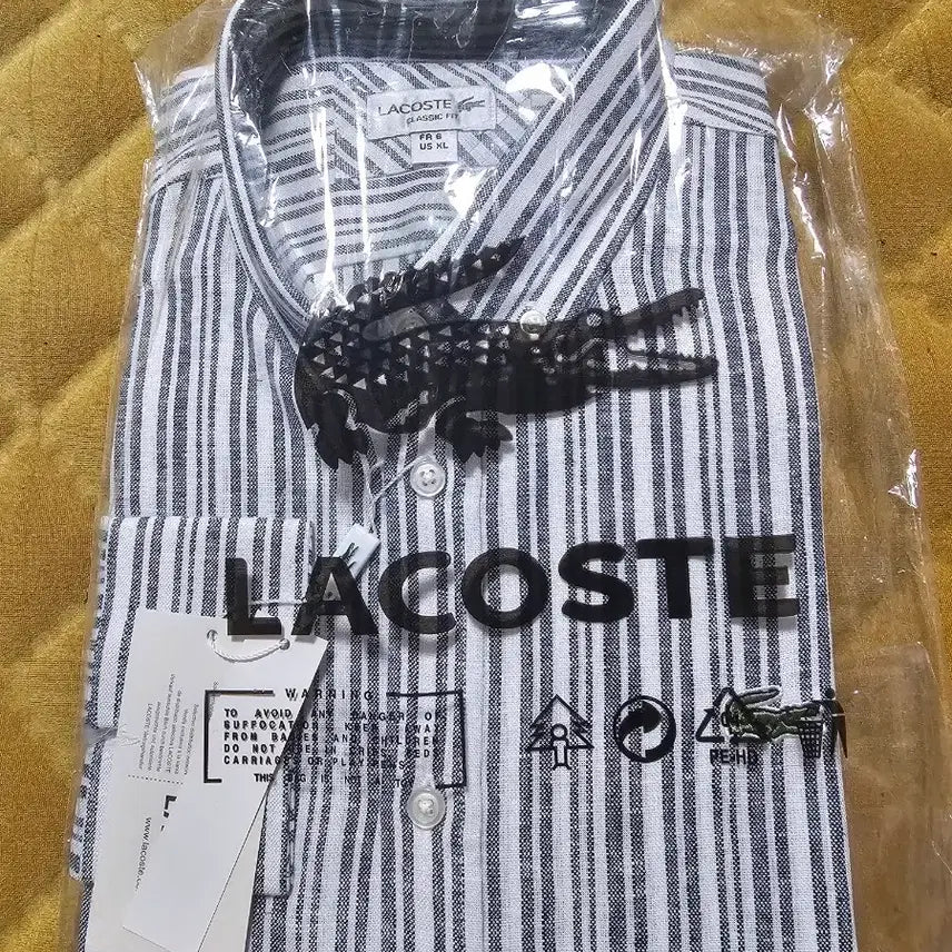 [BUNJANG] Lacoste Stripe Shirt XL / 라코스테 스트라이프 셔츠 XL 새상품