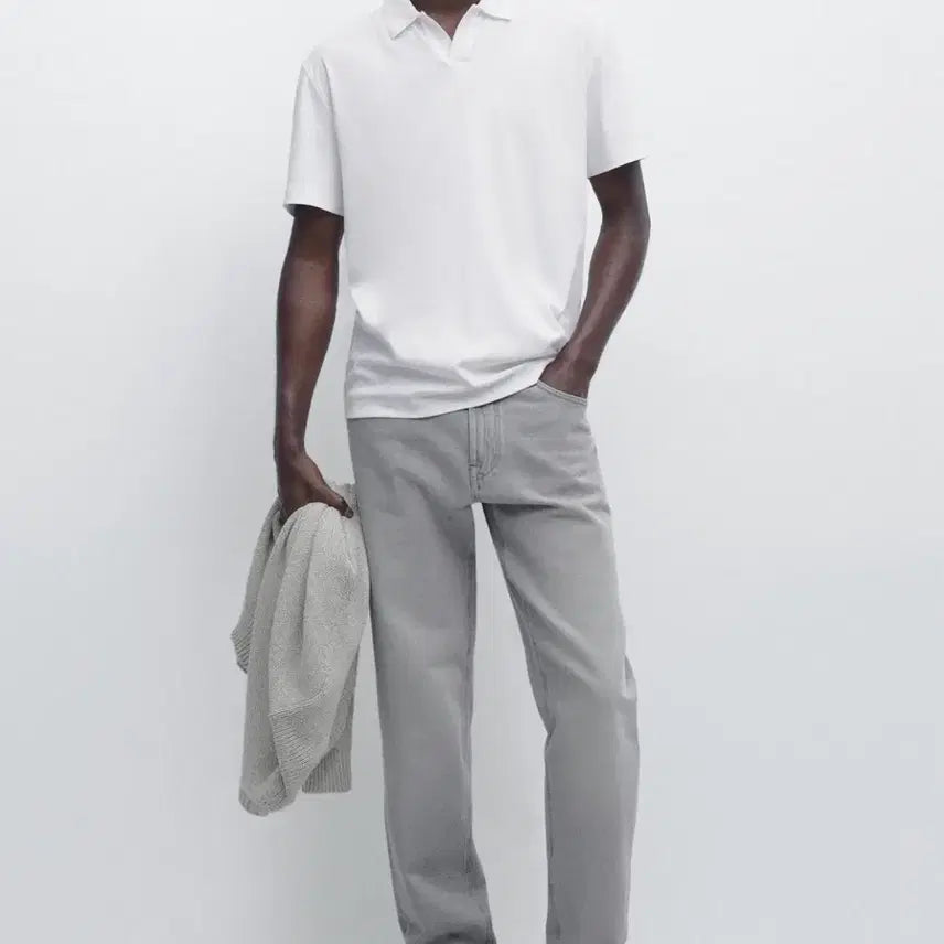 [BUNJANG] (상태굿굿)마시모뚜띠 Massimo Dutti 화이트 폴로티(L,100- / (상태굿굿)마시모뚜띠 Massimo Dutti 화이트 폴로티(L,100-