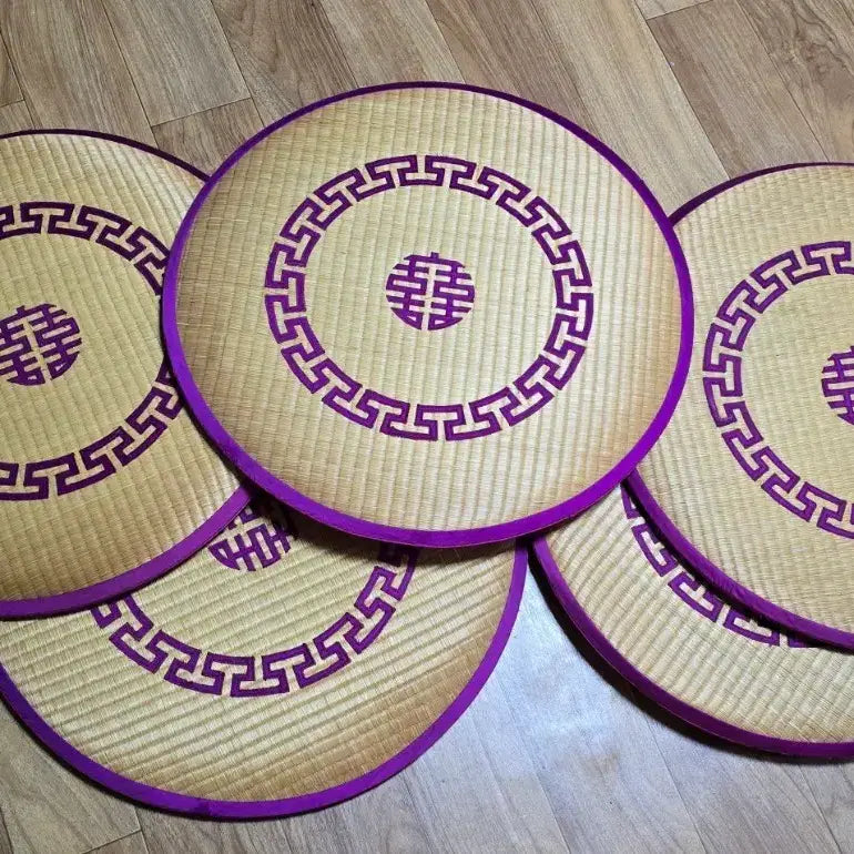 [BUNJANG] Hwamunseok Woven Seat Cushion / 화문석방석