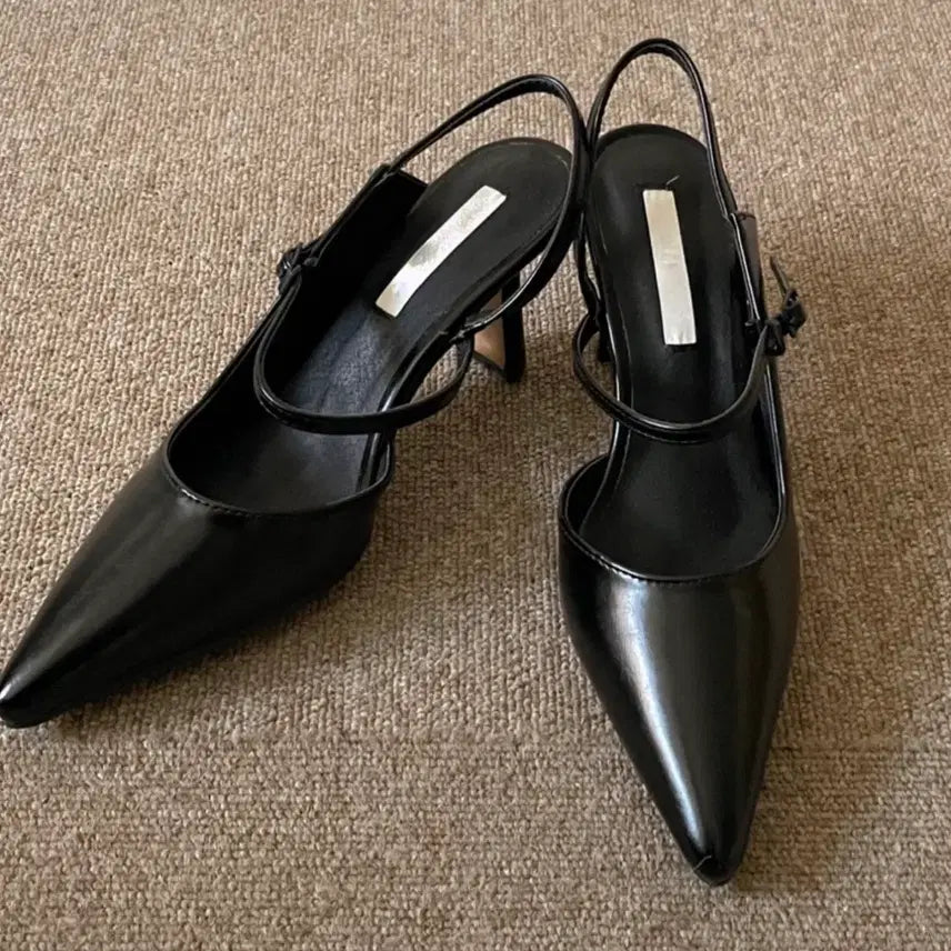 [BUNJANG] Liv Slingback Heels Black 240 / 리브슬링백힐 블랙 240