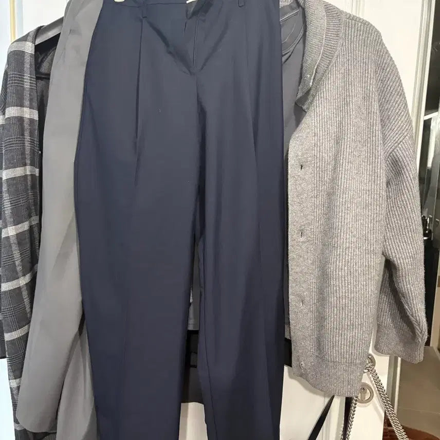 [BUNJANG] Enough Wide Slacks Navy / 이너프 와이드 슬랙스 네이비