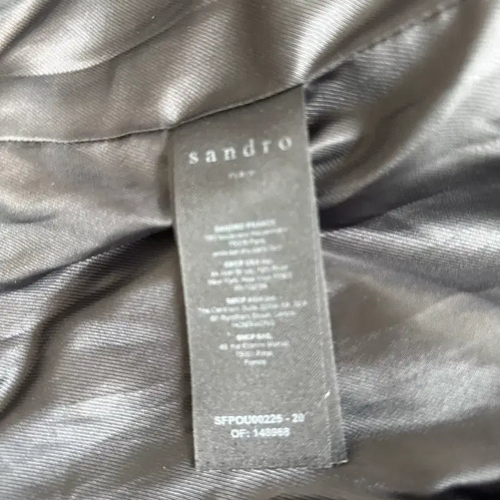 [SOLD OUT] 블랙 후드 퍼 자켓 산드로 정품