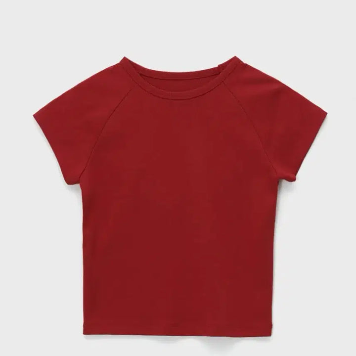 [BUNJANG] BlackUp B-Basic Raglan Short Sleeve T-shirt / 블랙업 B-BASIC 나그랑 반팔티 레드,화이트 M