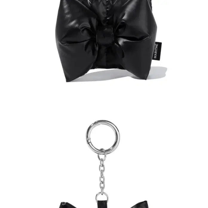 [BUNJANG] Marithe Francois Girbaud Padded Ribbon Pouch Keyring / 마리떼 프랑소와 저버 패딩 리본 파우치 키링