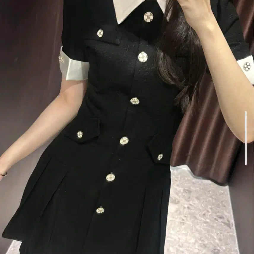 [BUNJANG] Imported Apparel Pearl Tweed Dress / 수입의류 펄원피스 (188900) 트위드 하객룩 새상품