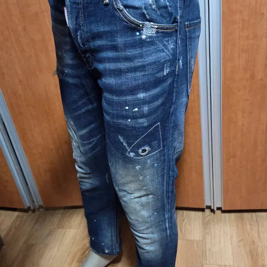 [BUNJANG] Dsquared2 Painting Spot Slim Jeans / 디스퀘어드2 페인팅 스팟 슬림진 48사이즈 (정품, A급 구제)약32