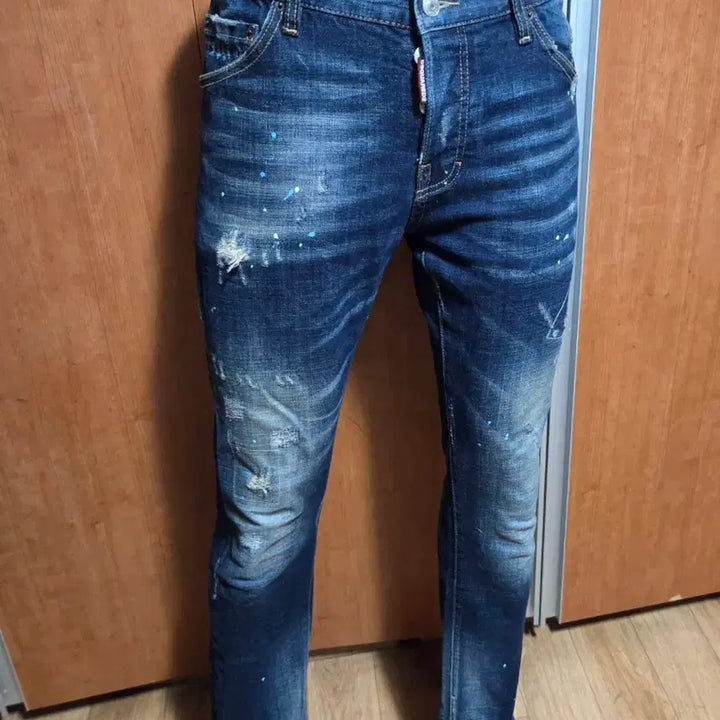 [BUNJANG] Dsquared2 Painting Spot Slim Jeans / 디스퀘어드2 페인팅 스팟 슬림진 48사이즈 (정품, A급 구제)약32