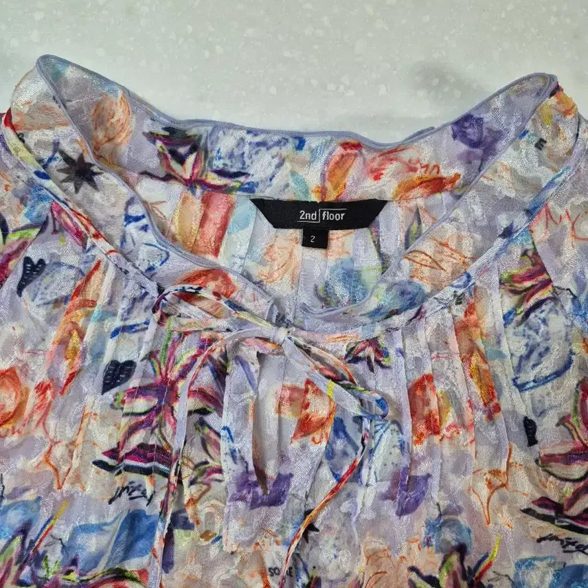 [BUNJANG] 2nd Floor Floral Pattern Blouse / 2nd floor 플라워 패턴 블라우스 2
