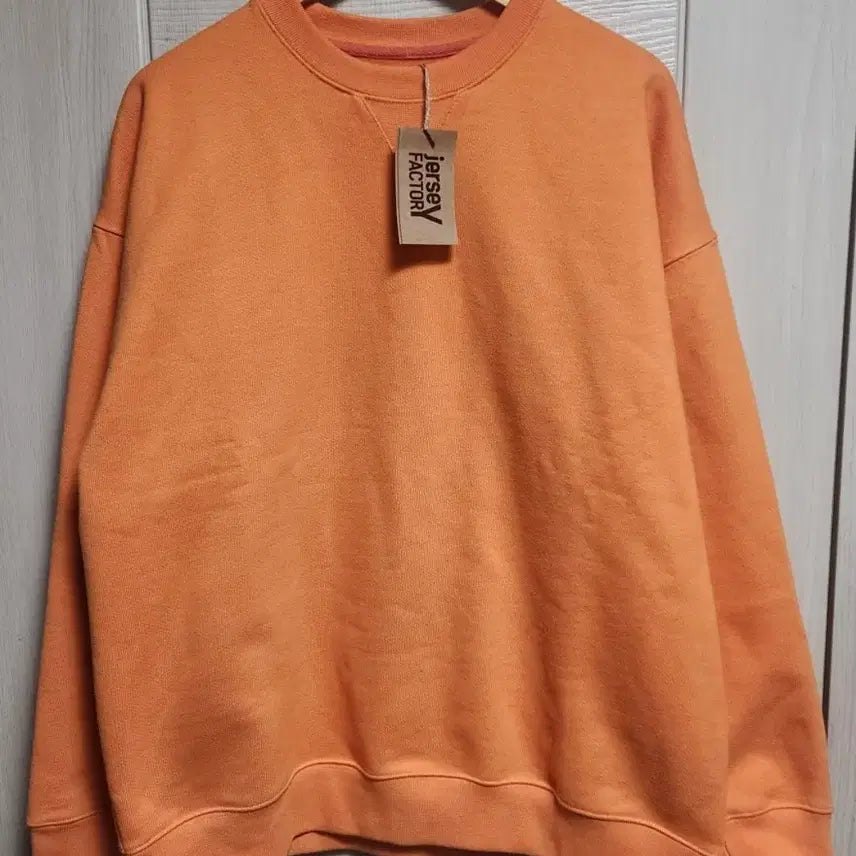 [BUNJANG] Jersey Factory Orange Oversized Sweatshirt / Jersey Factory 오렌지 맨투맨 티셔츠 (L~XL)(새상품)