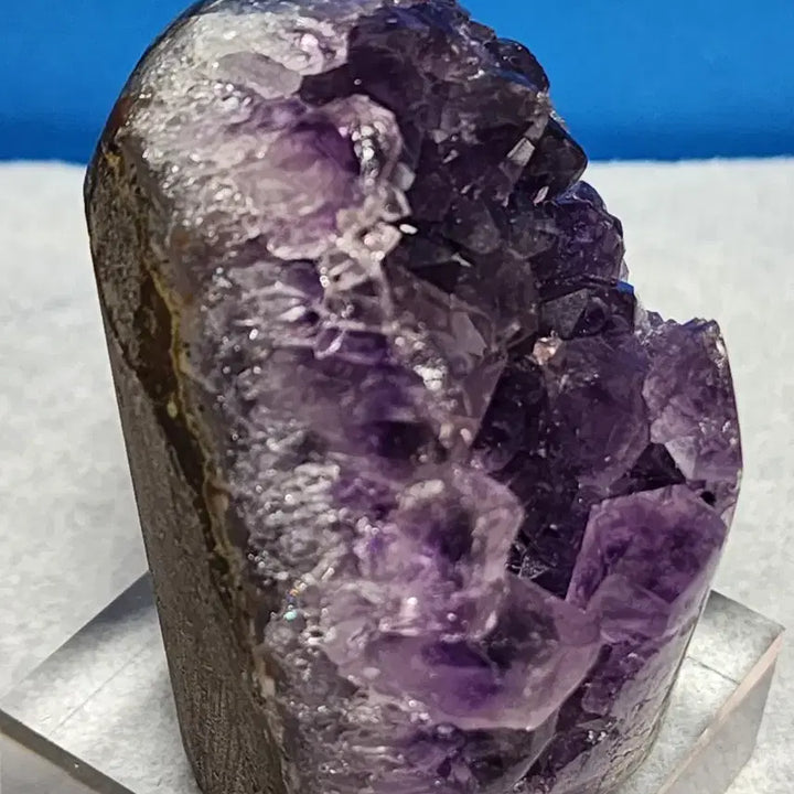 [BUNJANG] Natural Crystal Amethyst Cluster with Stand / 천연크리스탈 자수정 원석+받침대