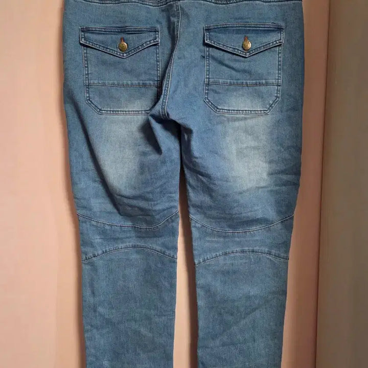 [SOLD OUT] MOTO PANTS 라이트 블루 워싱 바이커진