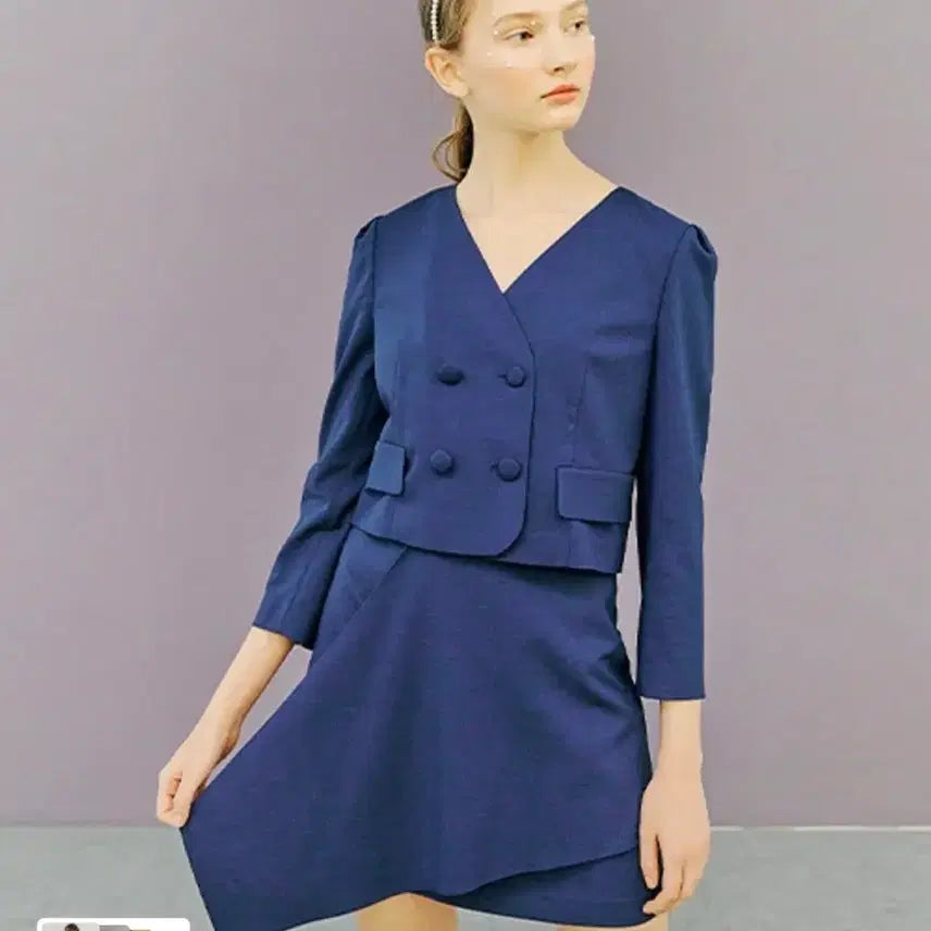[BUNJANG] Dear K Ruffle Mini Skirt Navy Size 66 / [택있는새제품] 정가 8만9천원 디어케이 백화점 러플 미니 스커트 SWS
