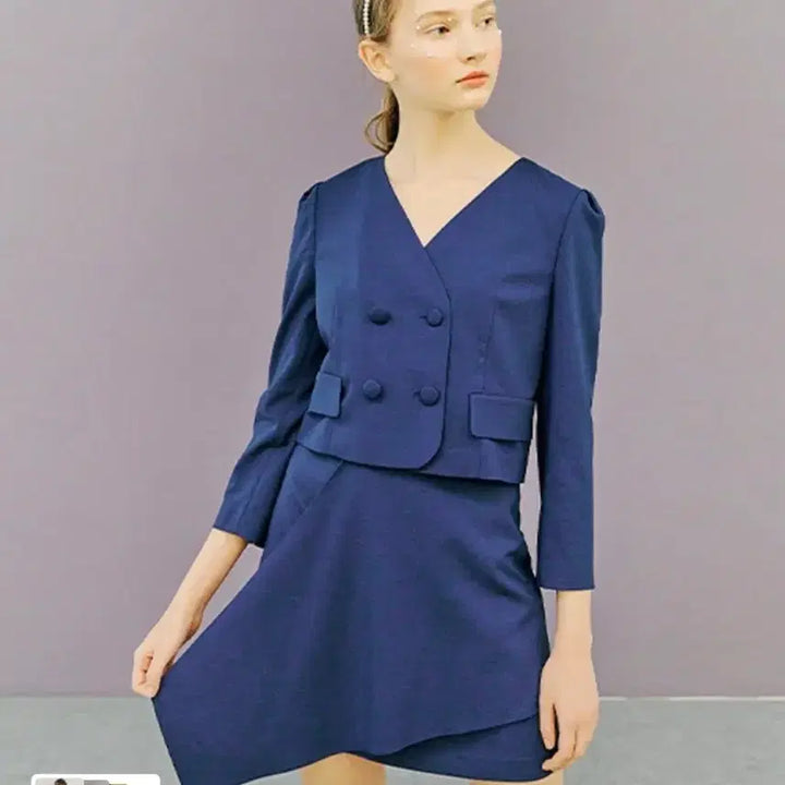 [BUNJANG] Dear K Ruffle Mini Skirt Navy Size 66 / [택있는새제품] 정가 8만9천원 디어케이 백화점 러플 미니 스커트 SWS