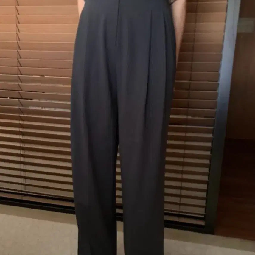 [BUNJANG] Moible Semi-Wide Slacks - Black / 모이블레 세미와이드 슬랙스 블랙/아이보리/차콜 S
