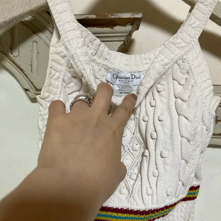 [BUNJANG] Christian Dior Ivory Summer Knit / 크리스찬 디올 여름니트