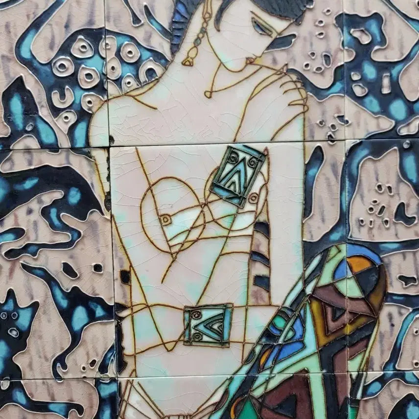 [BUNJANG] Tiled Wall Painting with Wooden Frame / 타일화 그림