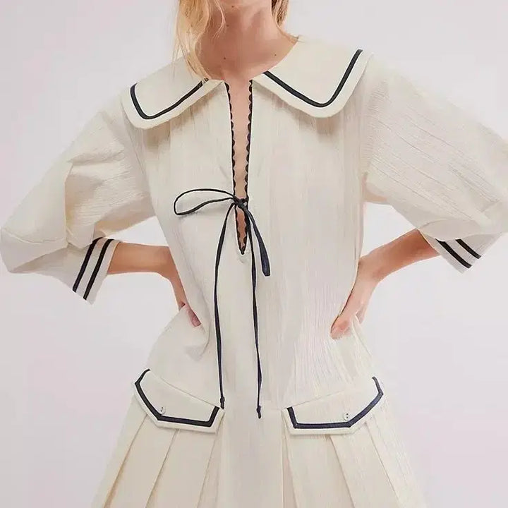 [BUNJANG] Sailor Collar Dress / 수입 세일러카라 원피스