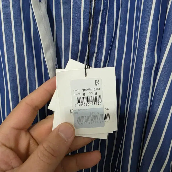 [BUNJANG] Sandro Striped Shirt Jumpsuit / 산드로 스트라이프 셔츠 점프수트 36사이즈