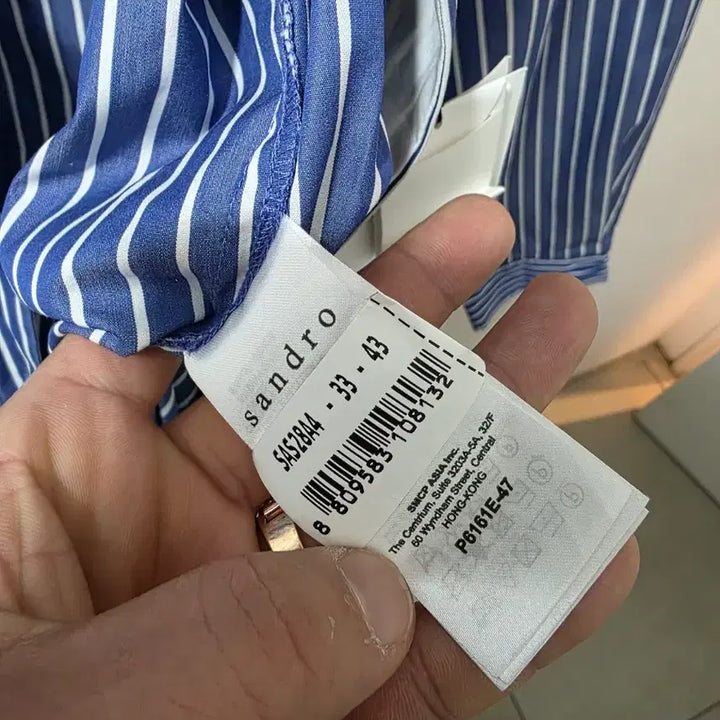 [BUNJANG] Sandro Striped Shirt Jumpsuit / 산드로 스트라이프 셔츠 점프수트 36사이즈