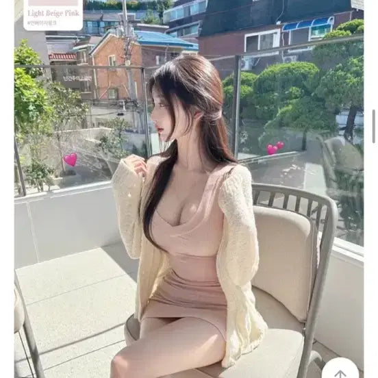 [BUNJANG] Soone Ribbed Tank Dress - Pink / 순느 골지 나시 원피스 핑크