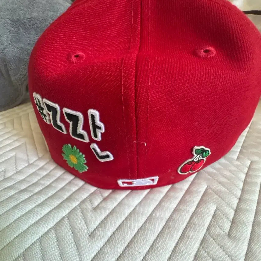 [BUNJANG] New Era 59FIFTY MLB Red Fitted Cap 7 3/8 / 뉴에라 59FIFTY 레드 MLB 일자챙모자 7 3/8