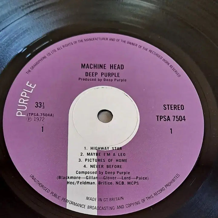 [BUNJANG] Deep Purple Machine Head 1972 UK LP / 딥퍼플 machine head lp