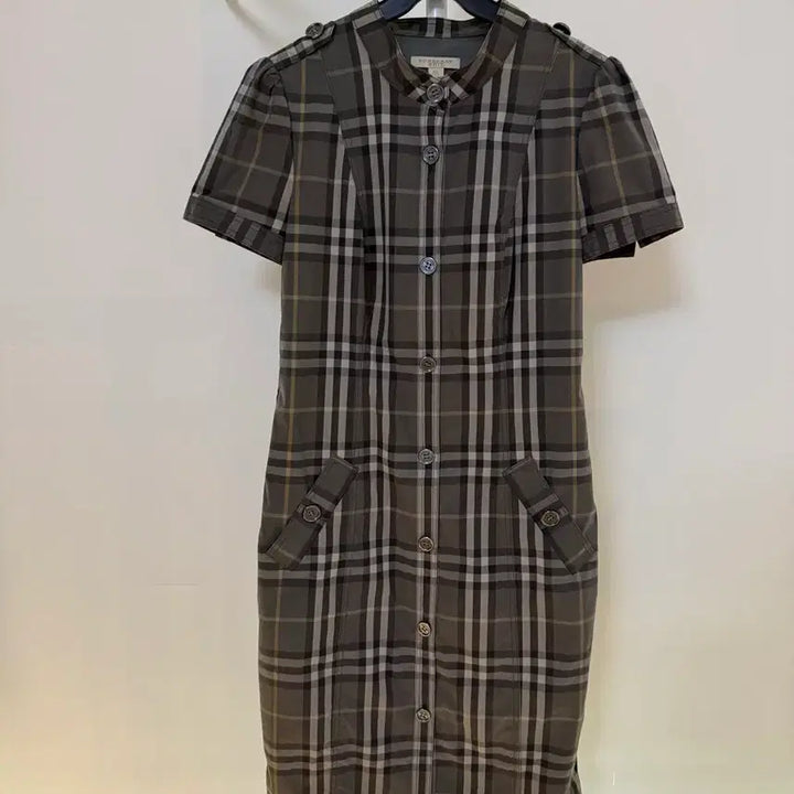 [BUNJANG] Burberry Nova Check Short Sleeve Midi Dress / 버버리 노바체크 반팔 원피스