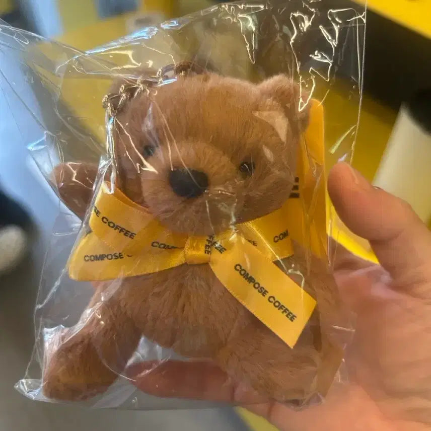 [BUNJANG] Compose Coffee BTS V Bear Keyring / 미개봉키링) 컴포즈커피 방탄소년단 BTS 뷔키링 커피한모금 곰돌이키링