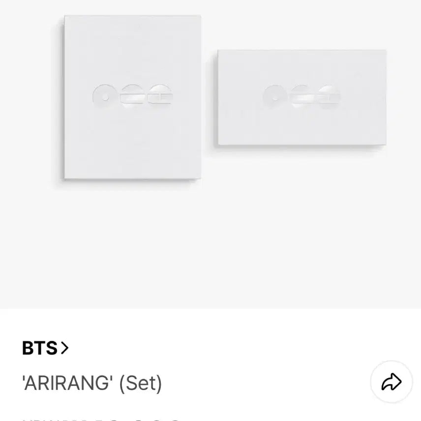 [BUNJANG] BTS Arirang Album 2-Set Bundle (Sealed) / (반값이하) 미개봉 방탄 아리랑 앨범 2종세트 양도 BTS Arirang