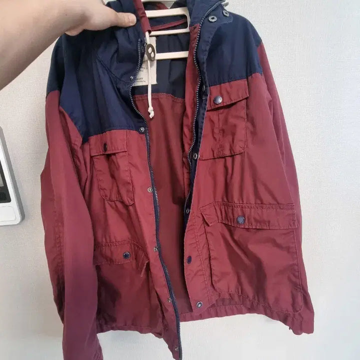 [BUNJANG] Colorblock Hooded Anorak Jacket / 바람막이 자켓