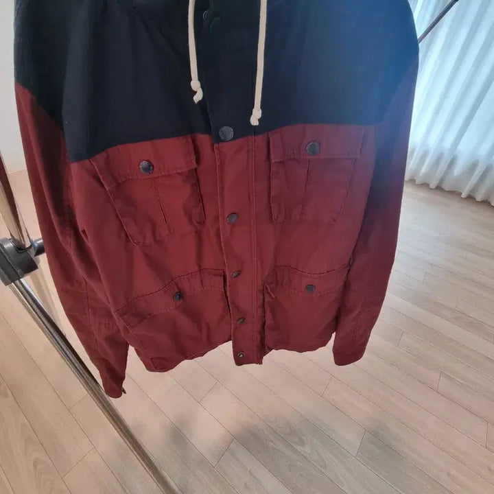 [BUNJANG] Colorblock Hooded Anorak Jacket / 바람막이 자켓