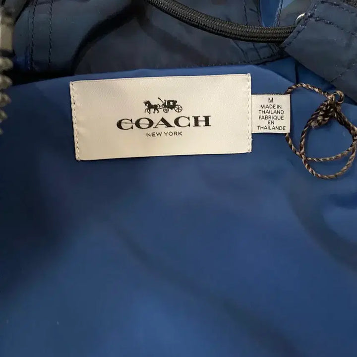 [BUNJANG] Coach Blue Camo Hooded Windbreaker Jacket / 코치 블루 카모 후드 바람막이