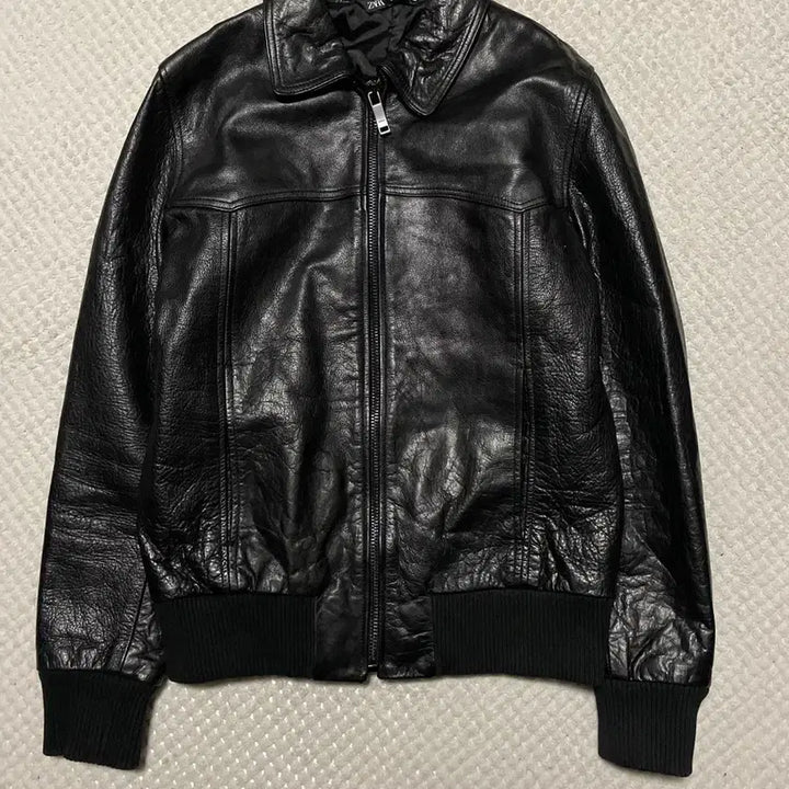 [BUNJANG] ZARA Western Cowhide Leather Jacket / [M] ZARA 자라 웨스턴 무드 카우하이드 버팔로 소가죽 레더 자켓