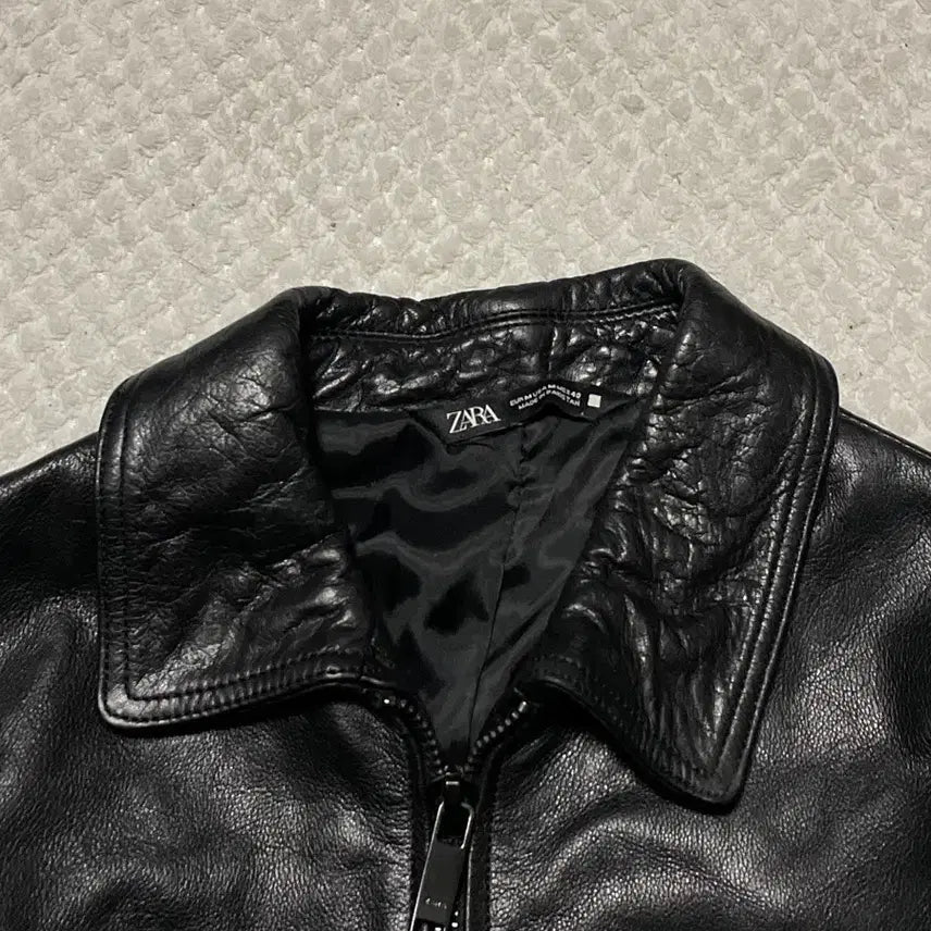 [BUNJANG] ZARA Western Cowhide Leather Jacket / [M] ZARA 자라 웨스턴 무드 카우하이드 버팔로 소가죽 레더 자켓