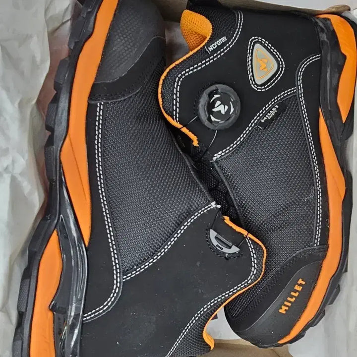 [BUNJANG] Millet Dial Type Safety Shoes Black/Orange / 밀레 안전화 블랙/오렌지 다이얼식
