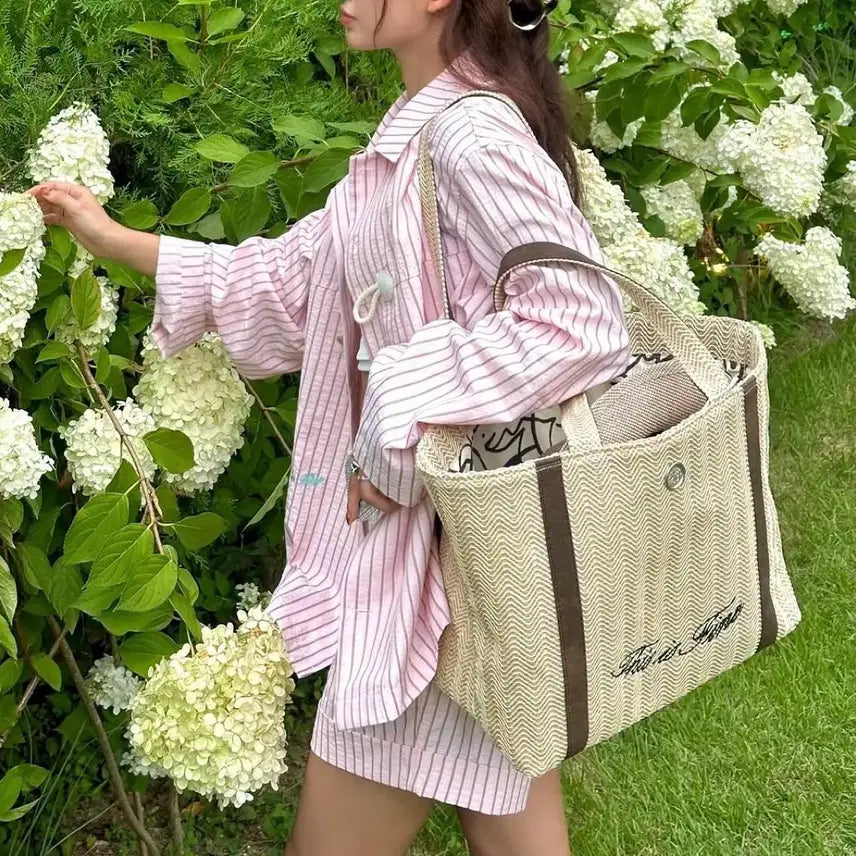 [BUNJANG] ThisisFine Picnic Bag / 디스이즈파인 라탄백
