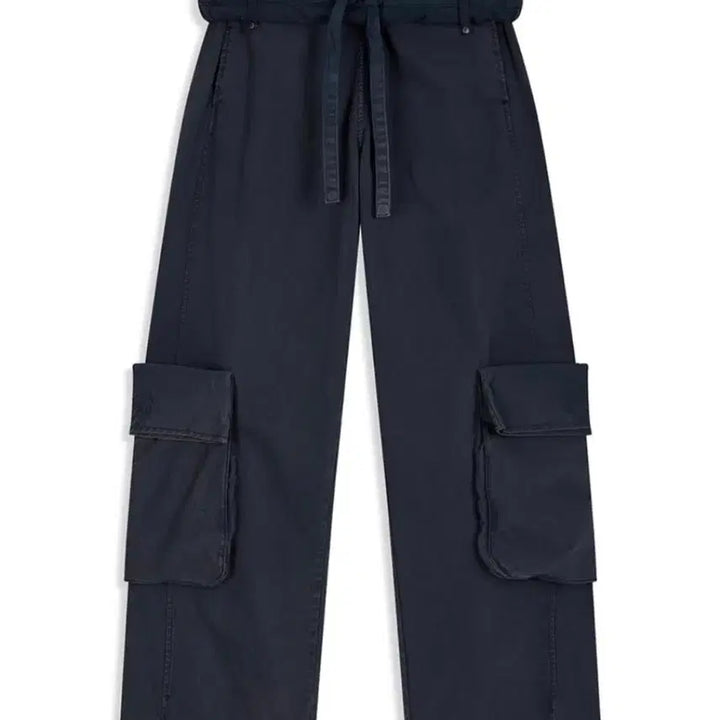 [BUNJANG] Openyy Washed Roll Cargo Pants Navy / 오픈yy 워시드 롤카고팬츠 네이비