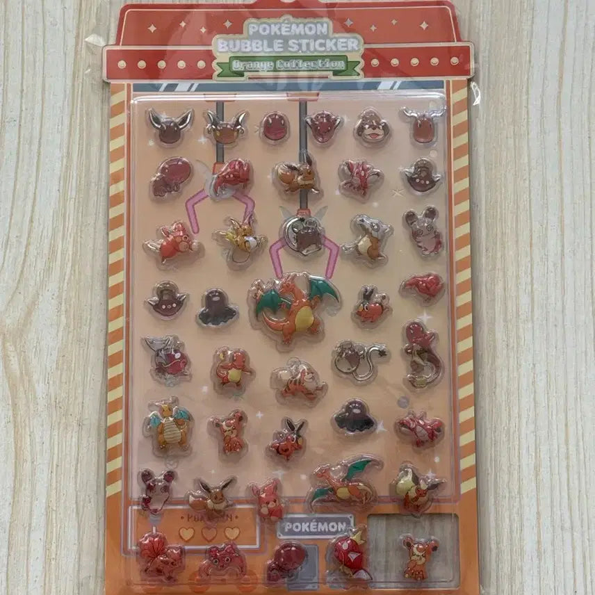 [BUNJANG] Pokemon Bubble Sticker Orange Collection (Ditto&