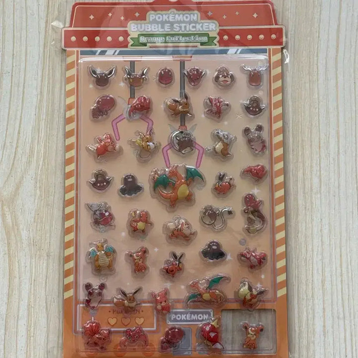 [BUNJANG] Pokemon Bubble Sticker Orange Collection (Ditto&