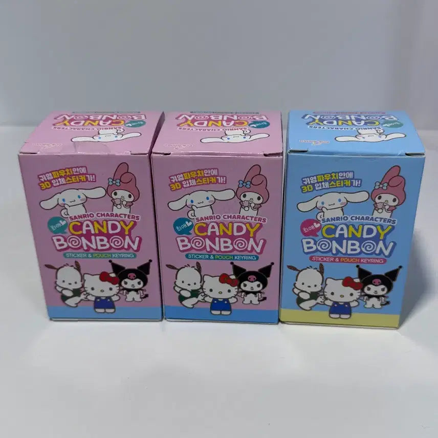 [BUNJANG] Sanrio Characters Candy Bonbon Sticker &amp; Pouch Keychain Set (3 Types) / 산리오 스티커&amp;파우치 키링3종 (새상품)